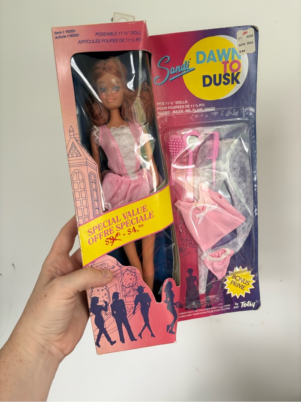 Vintage Sandi Dawn to Dusk Doll Gift Set NRFB Totsy 1989 Bonus Prime Outfit